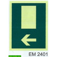 EM2401 seta saida emergencia direita esquerda frente cima...