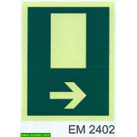 EM2402 seta saida emergencia direita esquerda frente cima...