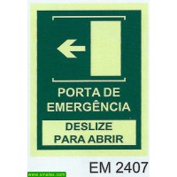 EM2407 porta emergencia deslize abrir