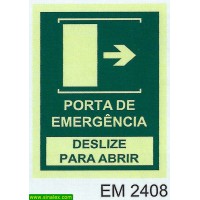 EM2408 porta emergencia deslize abrir