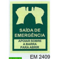 EM2409 saida emergencia apoiar barra abrir
