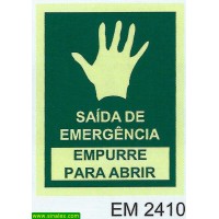 EM2410 saida emergencia empurre abrir