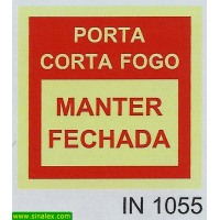 IN1055 porta corta fogo manter fechada em caso incendio