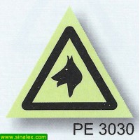PE3030 perigo cuidado com cao
