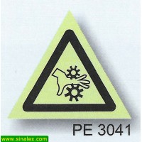 PE3041 perigo maquina arranque automatico entalar mao