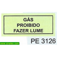PE3126 gas proibido fazer lume