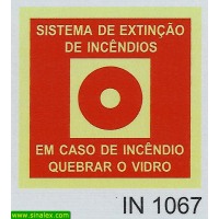 IN1067 em caso de incendio quebrar vidro botoneira