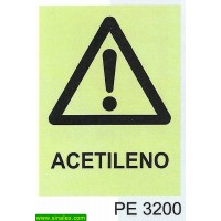 PE3200 perigo atencao acetileno