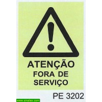 PE3202 perigo atencao fora servico