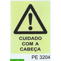 PE3204 perigo atencao cuidado cabeca
