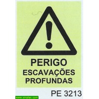 PE3213 perigo atencao escavacoes profundas