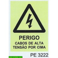 PE3222 perigo cabos alta tensao cima