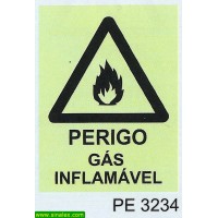 PE3234 perigo gas inflamavel