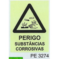 PE3274 perigo substancias corrosivas