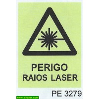 PE3279 perigo raios laser