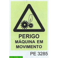 PE3285 perigo maquina movimento