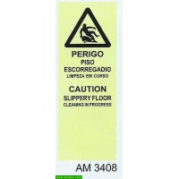 AM3408 perigo piso escorregadio limpeza curso caution...