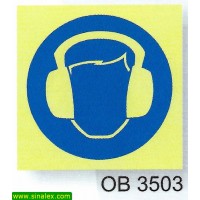 OB3503 obrigatorio auriculares proteccao
