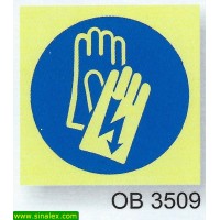 OB3509 obrigatorio luvas proteccao electrica