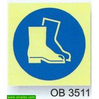 OB3511 obrigatorio botas proteccao