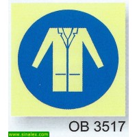OB3517 obrigatorio bata proteccao