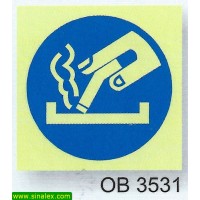 OB3531 obrigatorio apagar cigarro