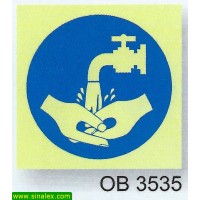 OB3535 obrigatorio lavar maos