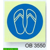 OB3550 obrigatorio chinelos