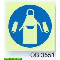 OB3551 obrigatorio avental manguitos