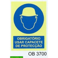 OB3700 obrigatorio capacete proteccao