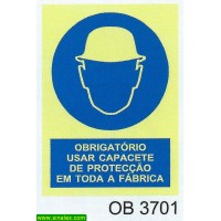 OB3701 obrigatorio capacete proteccao