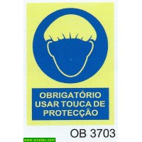 OB3703 obrigatorio touca proteccao