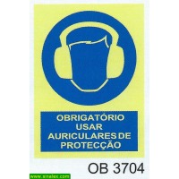 OB3704 obrigatorio auriculares proteccao