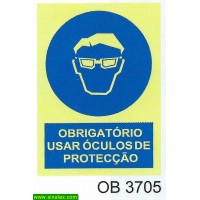 OB3705 obrigatorio oculos proteccao