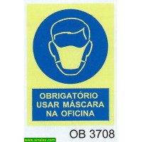 OB3708 obrigatorio mascara proteccao pos fumos