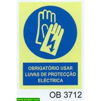 OB3712 obrigatorio luvas proteccao electrica