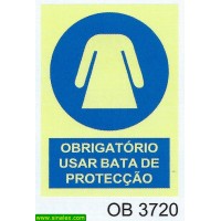 OB3720 obrigatorio bata proteccao