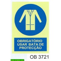 OB3721 obrigatorio bata proteccao