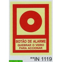 IN1119 botao alarme botoneira de alarme