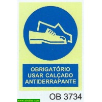 OB3734 obrigatorio calcado antiderrapante