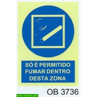 OB3736 so permitido fumar dentro desta zona