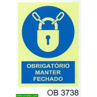 OB3738 obrigatorio manter fechado