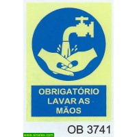 OB3741 obrigatorio lavar maos