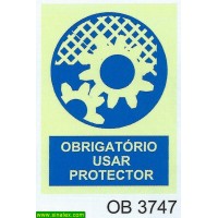 OB3747 obrigatorio usar protector