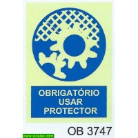 OB3747 obrigatorio usar protector