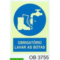 OB3755 obrigatorio lavar botas