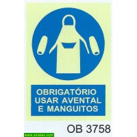 OB3758 obrigatorio avental manguitos