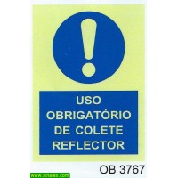 OB3767 uso obrigatorio colete reflector